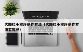济源大颗粒小程序制作方法（大颗粒小程序制作方法有哪些）